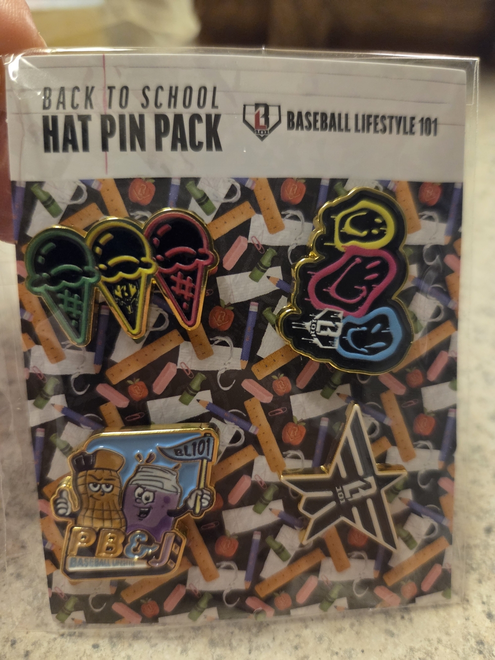 Baseball Lifestyle 101 Kids Multicolor Hat Pin Pack, Set Of 4